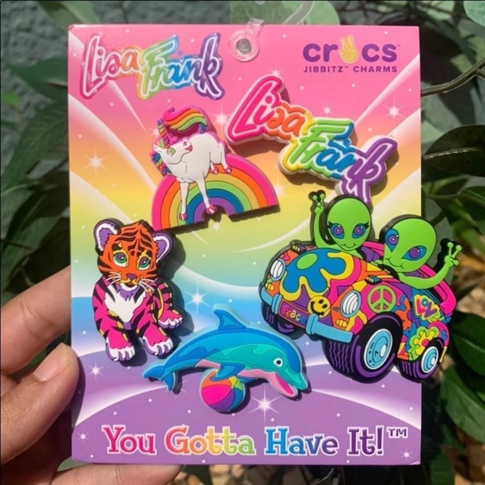 Lisa Frank 5-Pack Jibbitz Croc Charms RARE NWT
